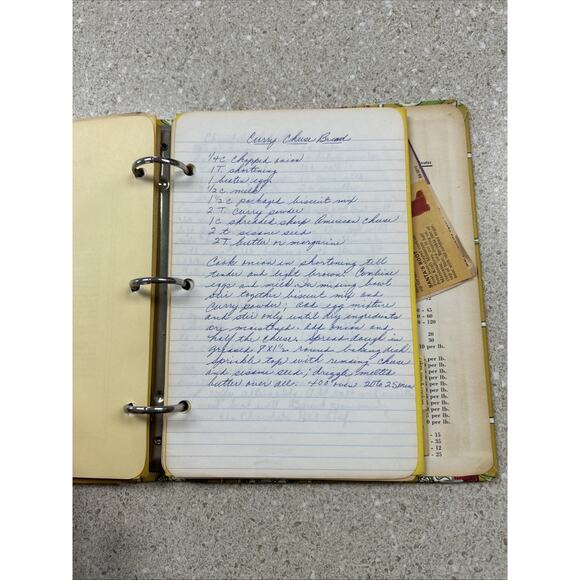 Vintage 1950's Cookbook 3 Ring Binder Recipe Holder Ephemera Prop Kitchen - Picture 7 of 9